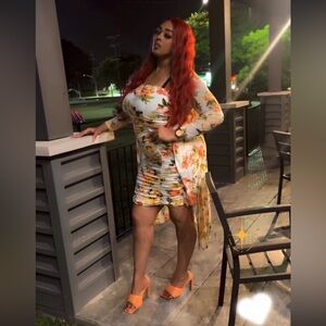 Colorful Floetry looking spring, silk, cotton, spring feeling dress👗